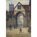 Rhys Jenkins (20th century) - 'Norwich', signed, watercolour, 28 x 18cm, framed