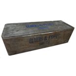 Elders & Fyffes Ltd advertising long wooden box