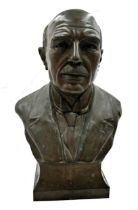 Good quality turn of the century French bronze bust, with 'Made and presented by the staff of the