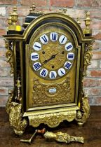 Griblin A Paris ormolu and boule French bracket clock with an unusual movement, original movement