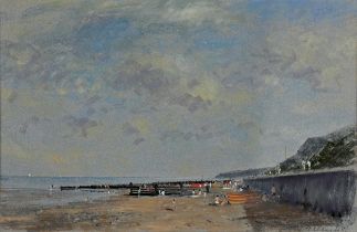 20th century school - 'On The Beach, Overstrand', indistinctly signed, Omell Galleries of London