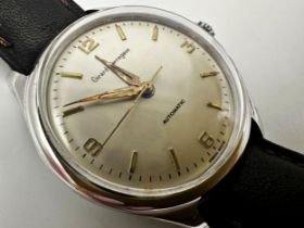 Vintage Girard-Perregaux Automatic chrome and stainless steel gents watch, 35mm case, champagne dial