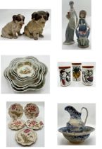 Large collection of mixed 19th century and later porcelain and ceramics to include a set of Adderley