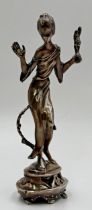 Chinese silver figure of Guan Yen, 20cm high, 5oz approx