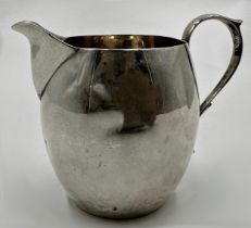Mixed silver comprising two pairs of table salts, ovoid cream jug and sifter spoon, 8oz approx