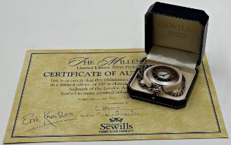 Sewills of Liverpool - 'The Millennium Limited Edition Silver Pocket Watch', engine turned half