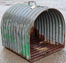 Antique Wilmots Palace galvanised chicken coop (missing door), 58cm high