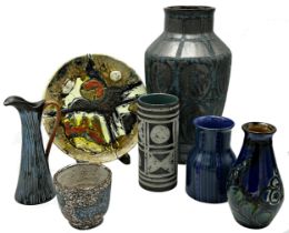 A collection of mid century ceramics to include Carstens Tonnieshof, a Lovemose Denmark jug,