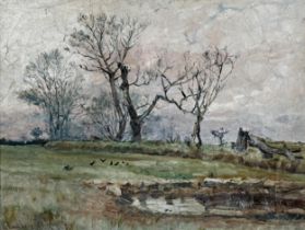 * Chambers (late 19th century / early 20th century school) - rural landscape, signed, oil on