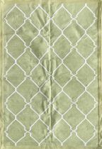 Andrew Martin Modern Flatweave Rug, Green with Geometric pattern L185 x W123cm