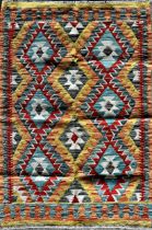 Colourful Kelim or Kilim rug, L125 x W82cm