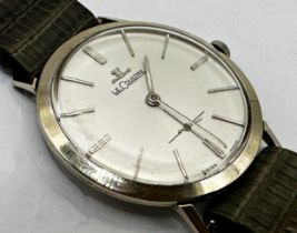 Vintage 14ct white gold Jaeger Le Coultre dress watch, 32mm case, silvered dial with subsidiary