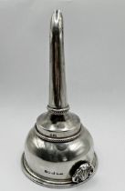 Georgian style silver wine funnel, maker marks worn, London 1986, 13.5cm long, 3oz approx