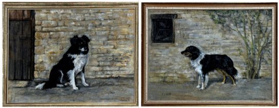 Mary Browning (20th/21st century) - 'Fly' and 'Flash', two portraits of English Sheepdogs, signed