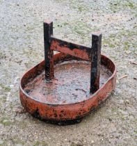 Cast iron boot scraper with tray base, 22cm high