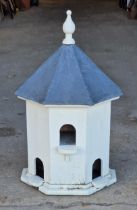 Contemporary painted dovecote with lead lined roof, H 97cm x W 55cm x D 28cm