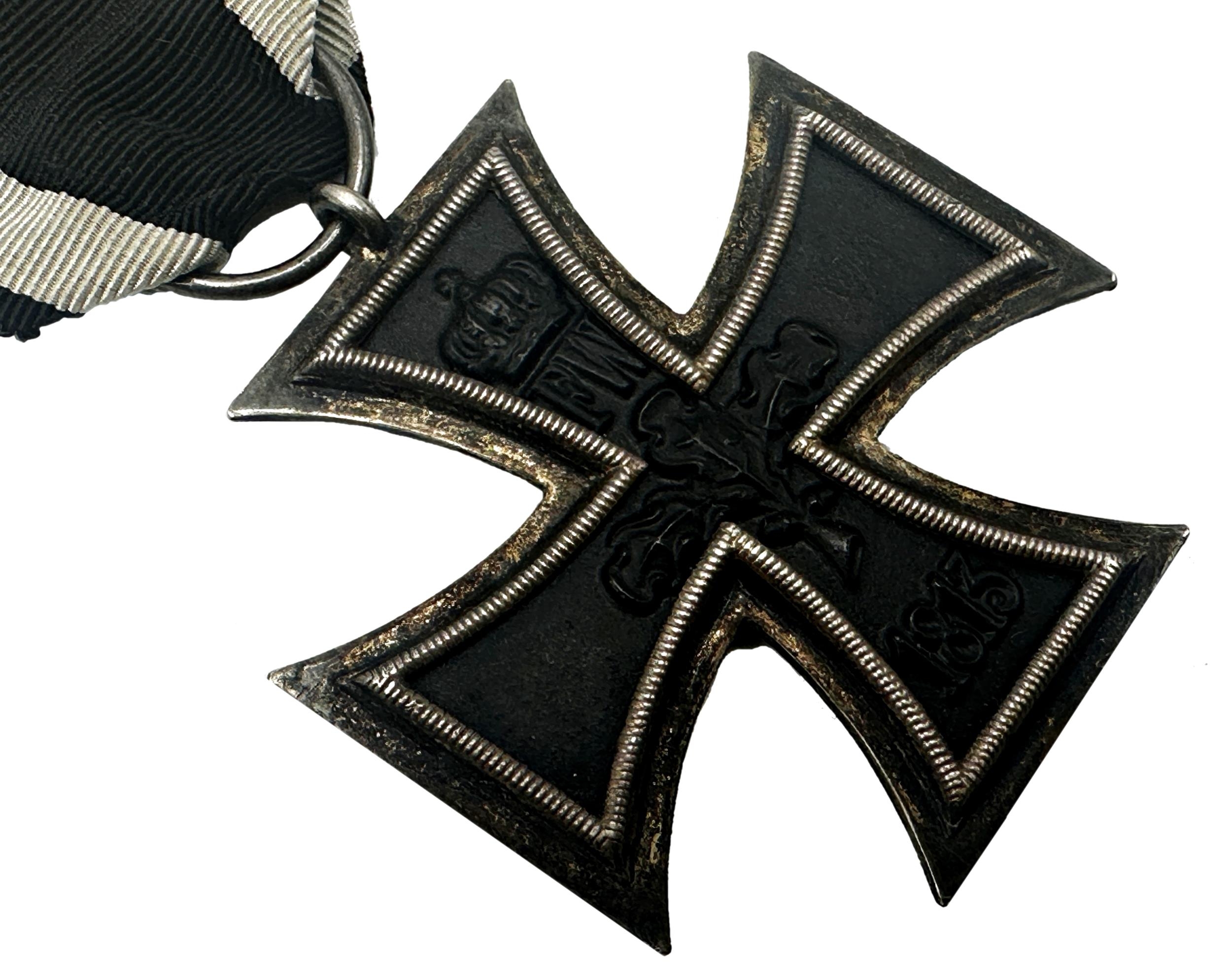 German WWI iron cross medal on ribbon - Image 2 of 3