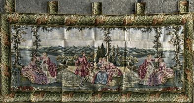 Beautiful old large French tapestry. Measures 210 x 89cm