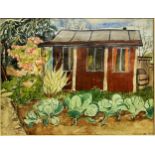 The estate of Peter & Joy Evans of Whiteway, Stroud- 1930s English School - Garden Shed and Vegetab