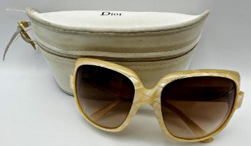 A pair of Christian Dior 'Mother of Pearl' retro sunglasses. Comes with original case and dust bag.