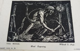 The estate of Peter & Joy Evans of Whiteway, Stroud - Collection of woodblock prints by Wilfred G B