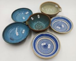 The estate of Peter & Joy Evans of Whiteway, Stroud- Studio Pottery Pouring bowls (2). With Makers