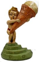 Advertising- ice cream with a Facchino cone, fibreglass figure of a boy holding an ice cream on a