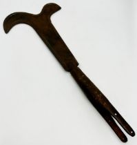 Antique iron Whale flensing knife, 45cm long