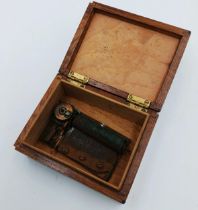 The estate of Peter & Joy Evans of Whiteway, Stroud - Fred Foster - walnut and ebony box, containi