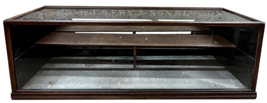 Advertising- Antique J. S. Fry and Son Ltd chocolate haberdashery tabletop glazed display cabinet