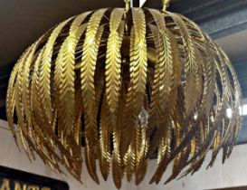 John Lewis 'Monserrat' gilt leaf pendant light, 52cm diameter