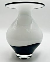 Good quality Murano baluster glass vase by Brusoni, 27.5cm high