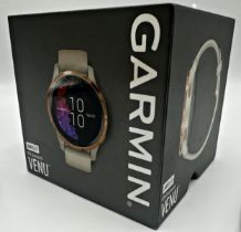 Garmin Venu, Amoled GPS smarthwatch with health monitoring, as new in unopened box