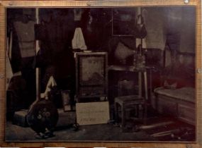 The estate of Peter & Joy Evans of Whiteway, Stroud - 1920s copper printing block of a display of c