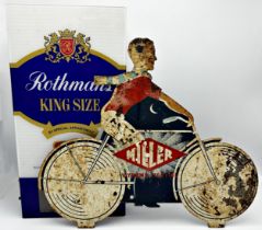 Advertising- Miller painted enamel sign, 37cm x 42cm together with a further Rothmans Kingsize