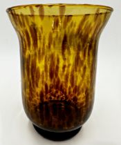 Possibly by Christopher Dresser for Clutha - mottled glass vase, 15cm high