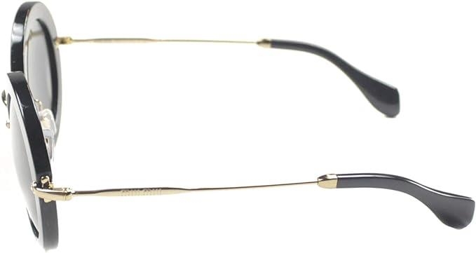 A pair of Miu Miu Woman's black round-frame sunglasses. Model number SMU 13N. In unused condition - Image 4 of 4