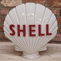 Advertising - Shell, glass petrol pump globe by Haliware, 44 x 44cm (small chip in foot rim)