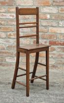 Georgian mahogany Shaker style child's chair H 91cm x W 33cm x D 29cm