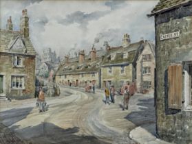 Wilfred Rene Wood (1888-1976) - 'The Sheep Market, Stamford', signed, titled and dated 1941 verso,
