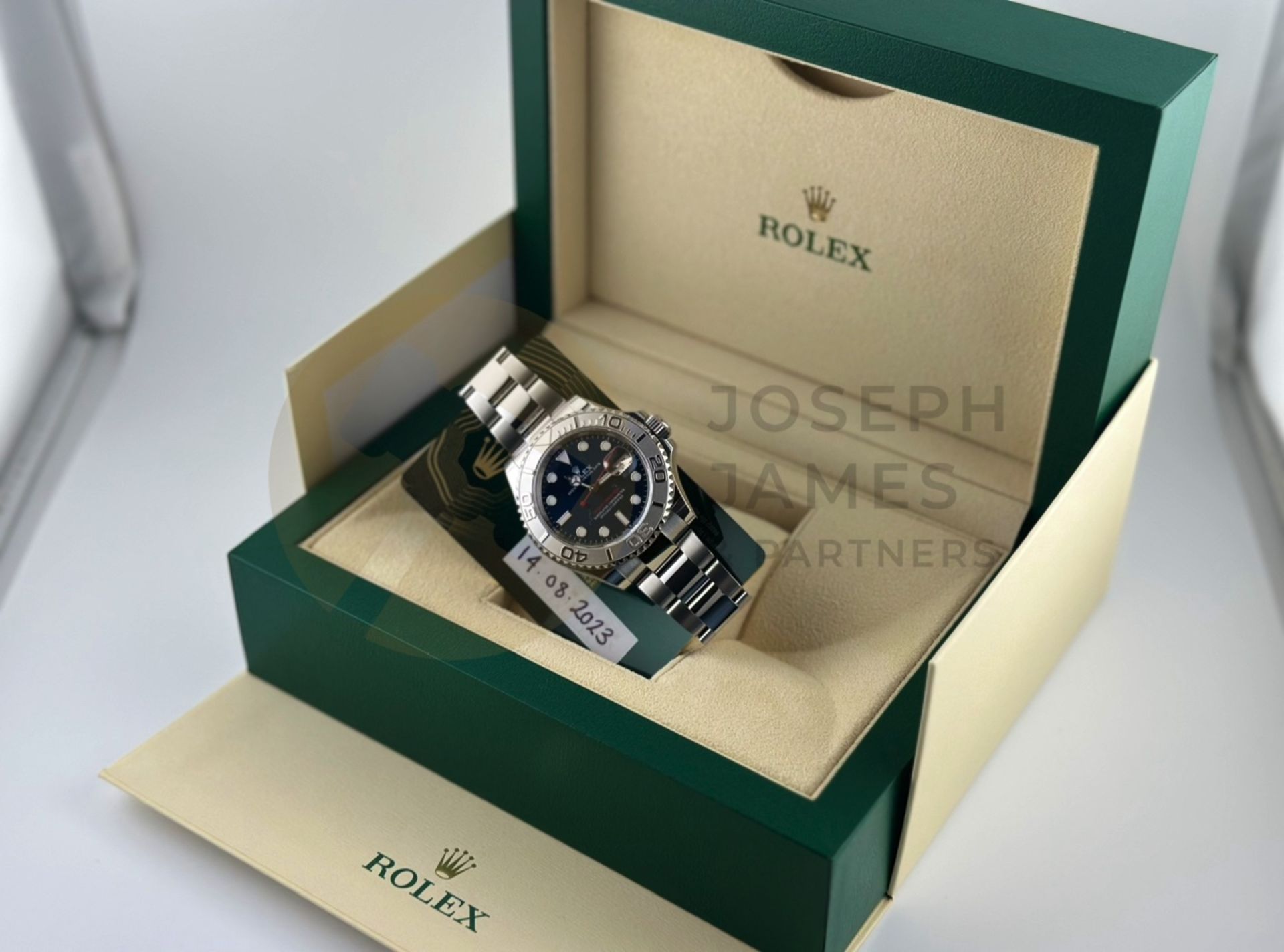 (ON SALE) ROLEX YACHT-MASTER *40MM PLATINUM & OYSTER STEEL* (AUGUST 2023 -UNWORN) *BRIGHT BLUE DIAL* - Image 46 of 48