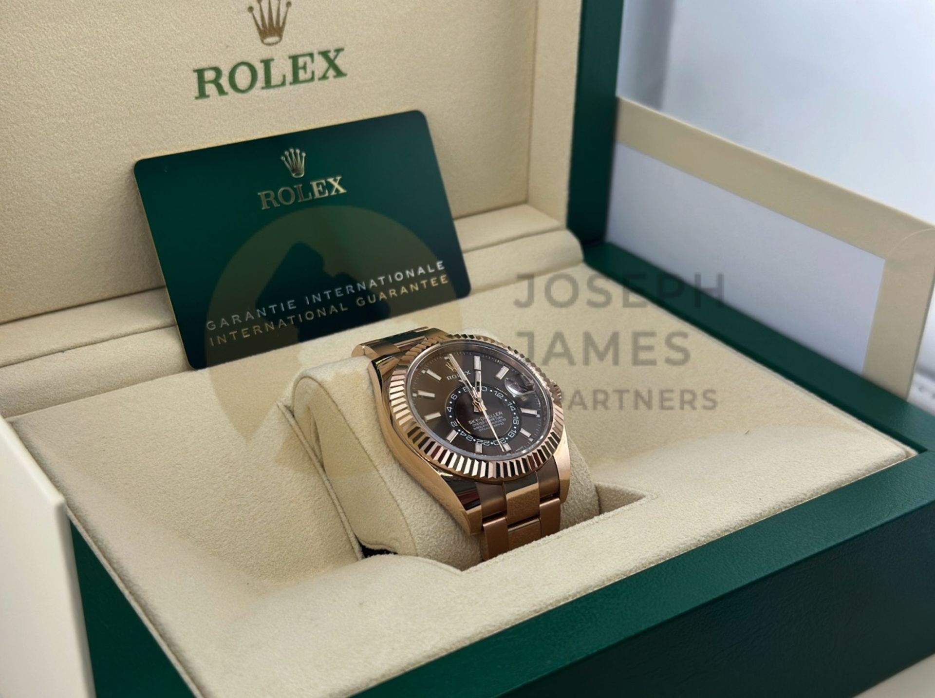 (Reserve Met) ROLEX SKY-DWELLER EVEROSE GOLD WITH CHOCOLATE DAIL (DECEMBER 2022) *BEAT THE WAIT* - Image 15 of 26