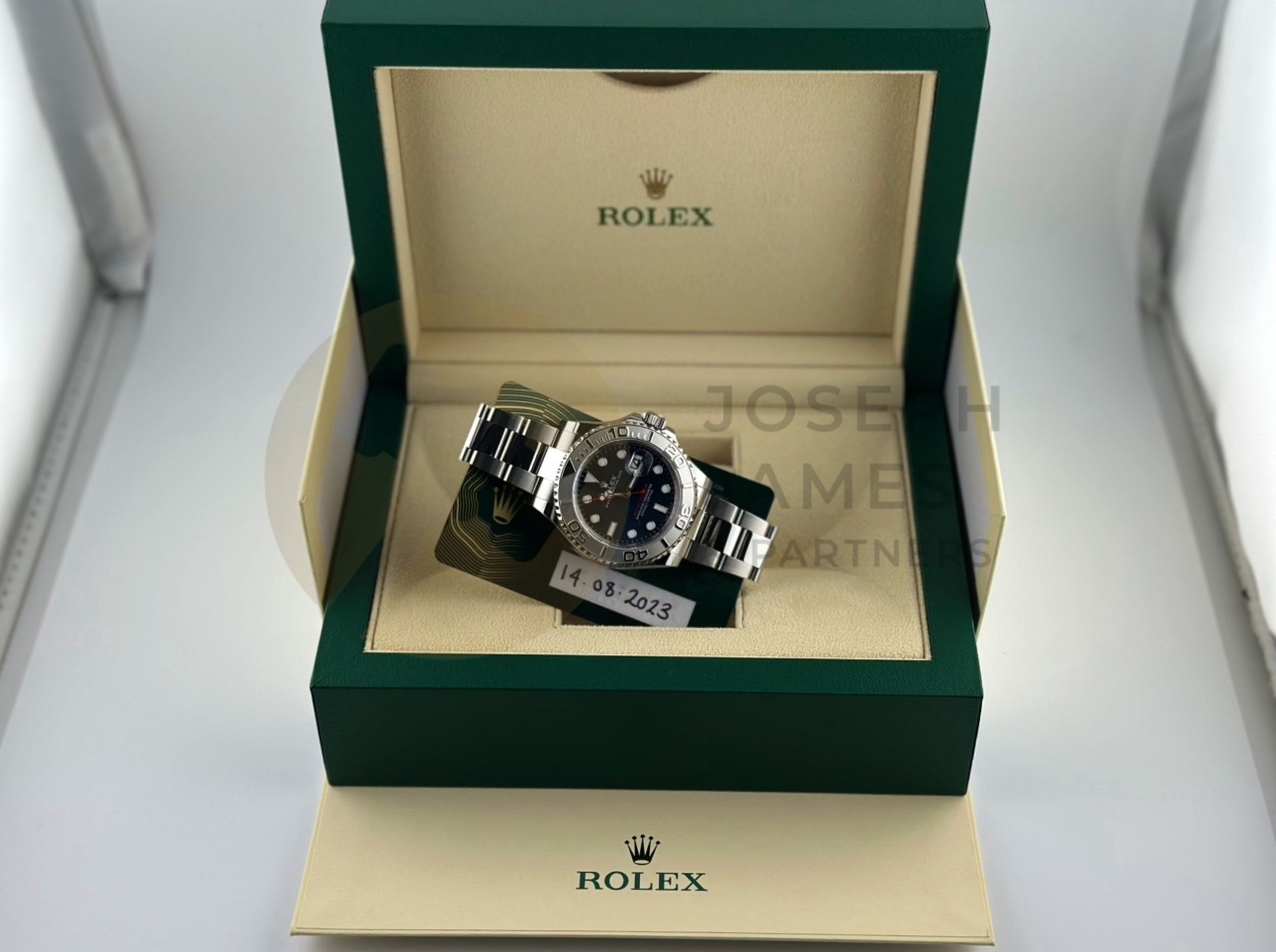 (ON SALE) ROLEX YACHT-MASTER *40MM PLATINUM & OYSTER STEEL* (AUGUST 2023 -UNWORN) *BRIGHT BLUE DIAL* - Image 42 of 48