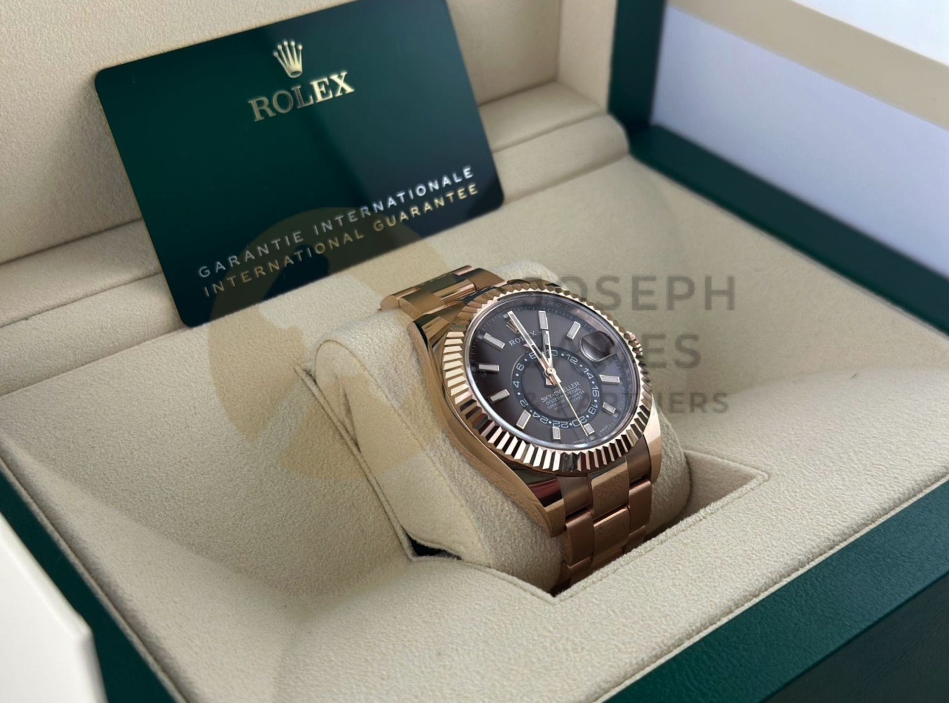 (Reserve Met) ROLEX SKY-DWELLER EVEROSE GOLD WITH CHOCOLATE DAIL (DECEMBER 2022) *BEAT THE WAIT* - Image 18 of 26