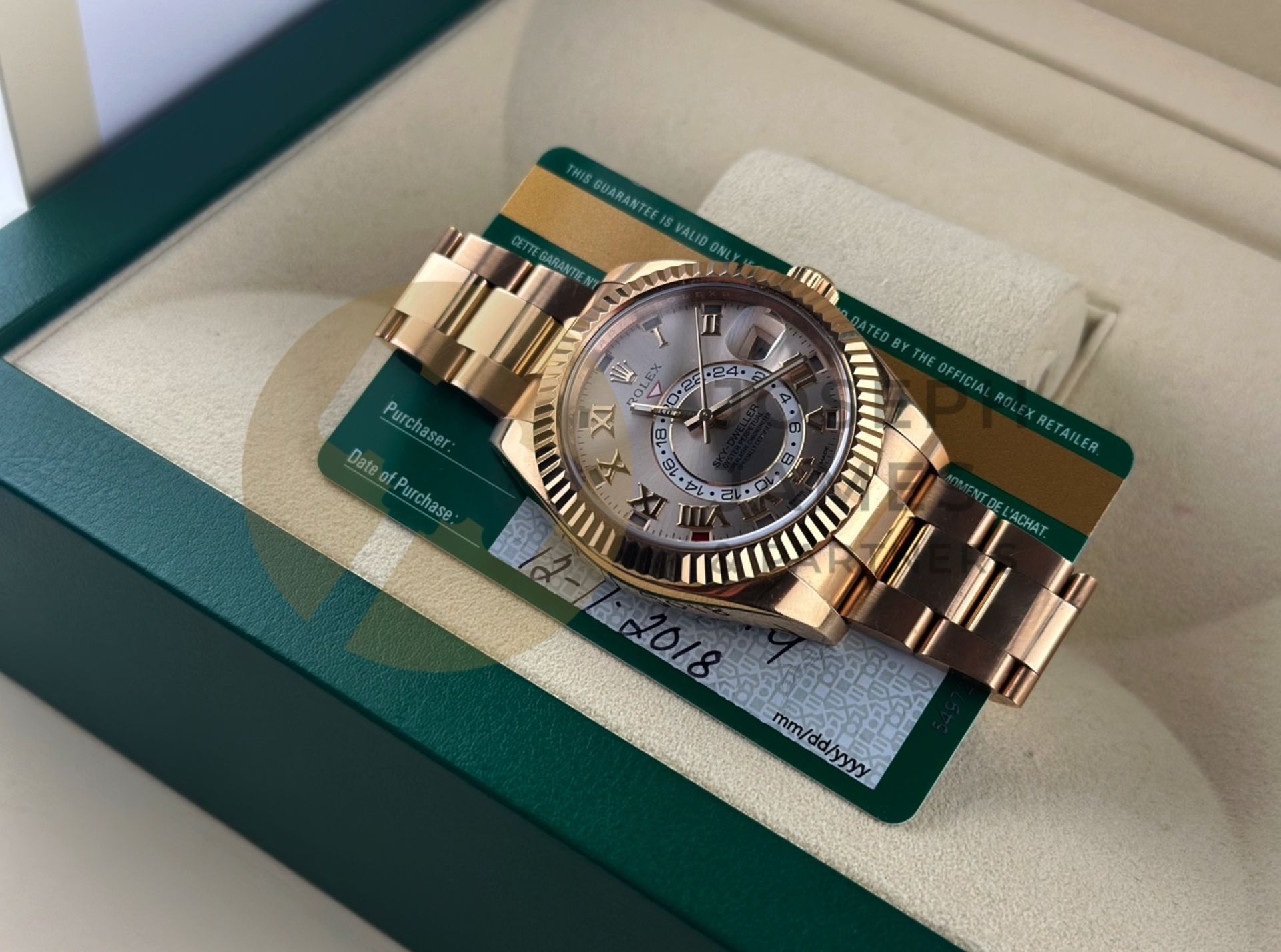 (ON SALE) ROLEX SKY-DWELLER *18CT EVEROSE GOLD* 42MM SUNBURST DIAL (2018 DISCONTINUED MODEL) *NO VAT - Bild 2 aus 33