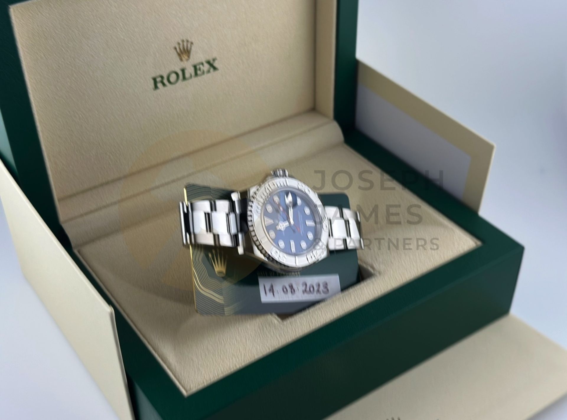 (ON SALE) ROLEX YACHT-MASTER *40MM PLATINUM & OYSTER STEEL* (AUGUST 2023 -UNWORN) *BRIGHT BLUE DIAL* - Image 45 of 48