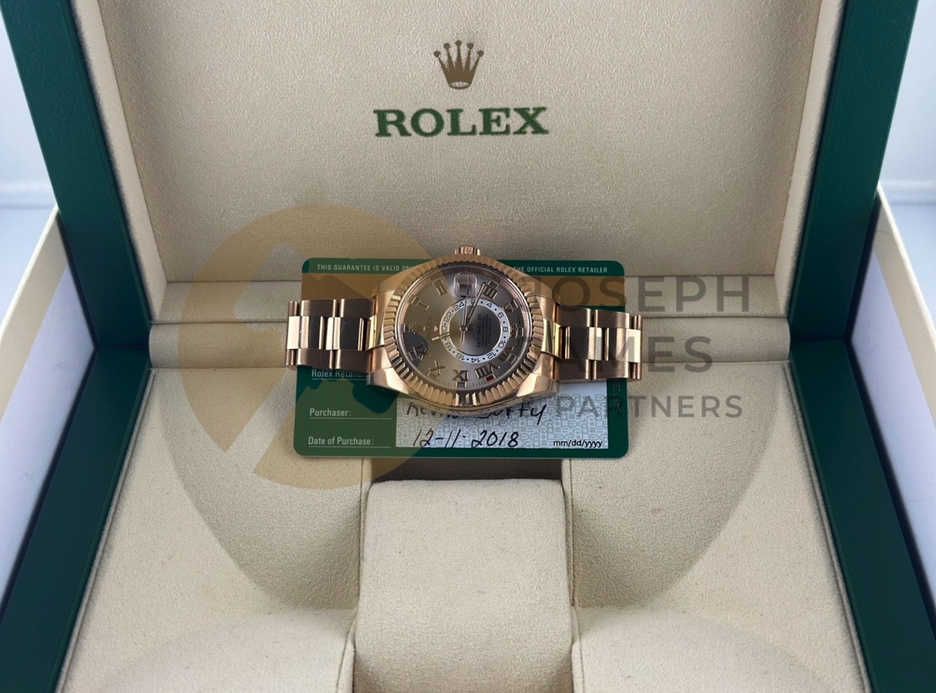 (ON SALE) ROLEX SKY-DWELLER *18CT EVEROSE GOLD* 42MM SUNBURST DIAL (2018 DISCONTINUED MODEL) *NO VAT - Bild 25 aus 33