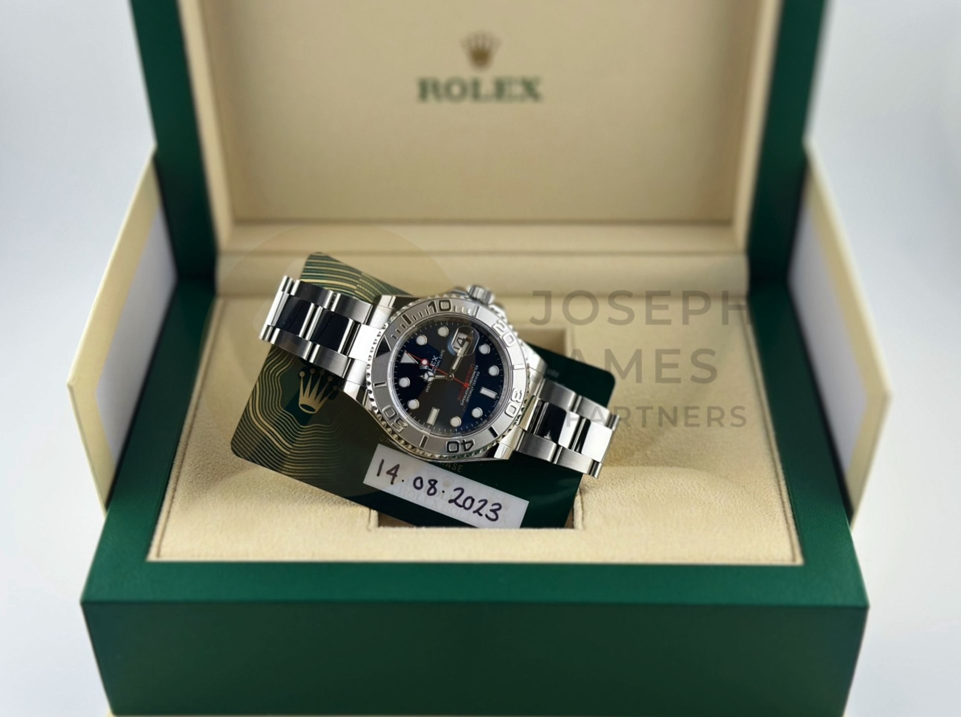 (ON SALE) ROLEX YACHT-MASTER *40MM PLATINUM & OYSTER STEEL* (AUGUST 2023 -UNWORN) *BRIGHT BLUE DIAL* - Image 43 of 48