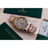 (ON SALE) ROLEX SKY-DWELLER *18CT EVEROSE GOLD* 42MM SUNBURST DIAL (2018 DISCONTINUED MODEL) *NO VAT