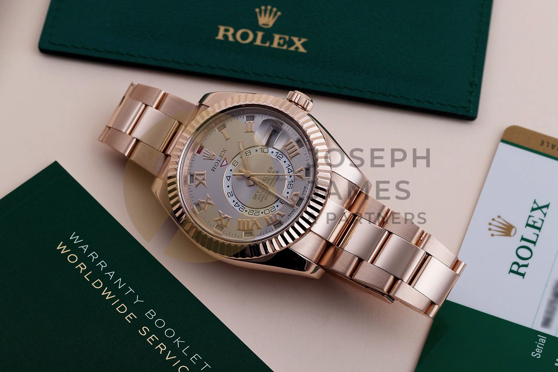 (ON SALE) ROLEX SKY-DWELLER *18CT EVEROSE GOLD* 42MM SUNBURST DIAL (2018 DISCONTINUED MODEL) *NO VAT